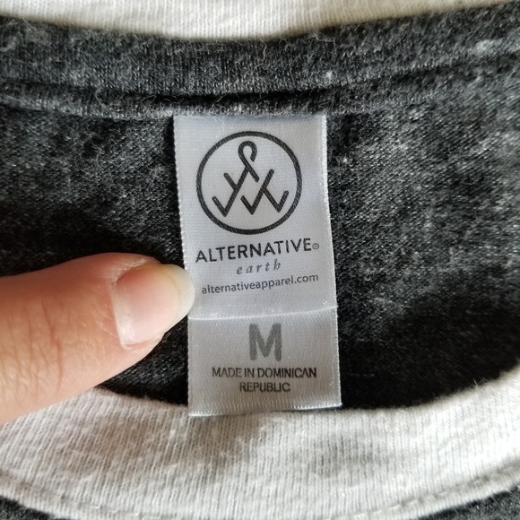 loved by hannah and eli | Grey Striped Sleeve Tee - Picture 5 of 6